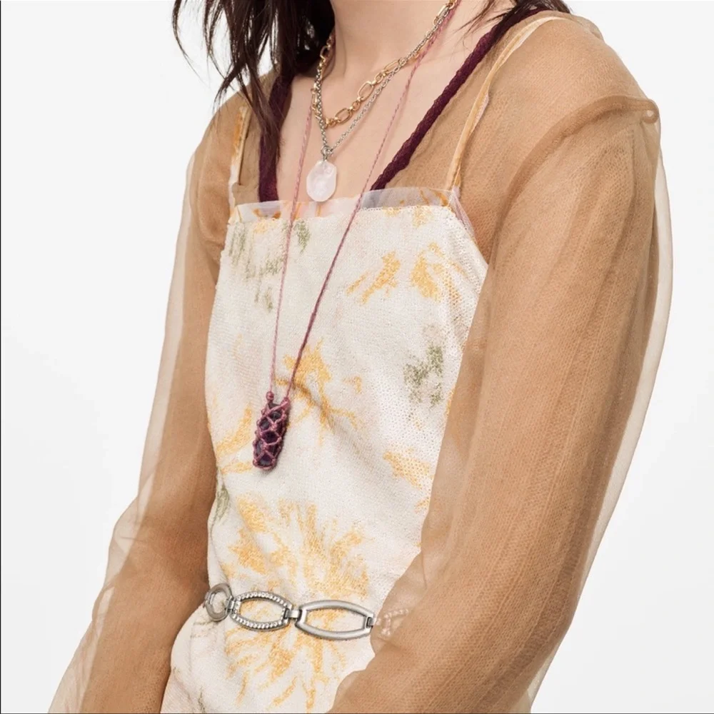 Zara limited edition sequin bead dress US large - Picture 3 of 9